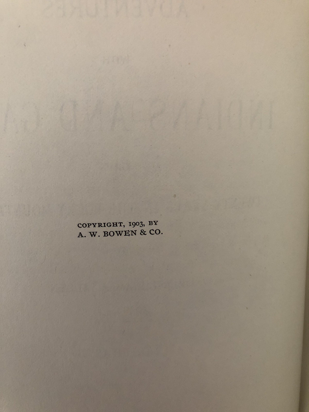 Adventures with Indians and Game by Dr. William A. Allen – Faux Leather Bound