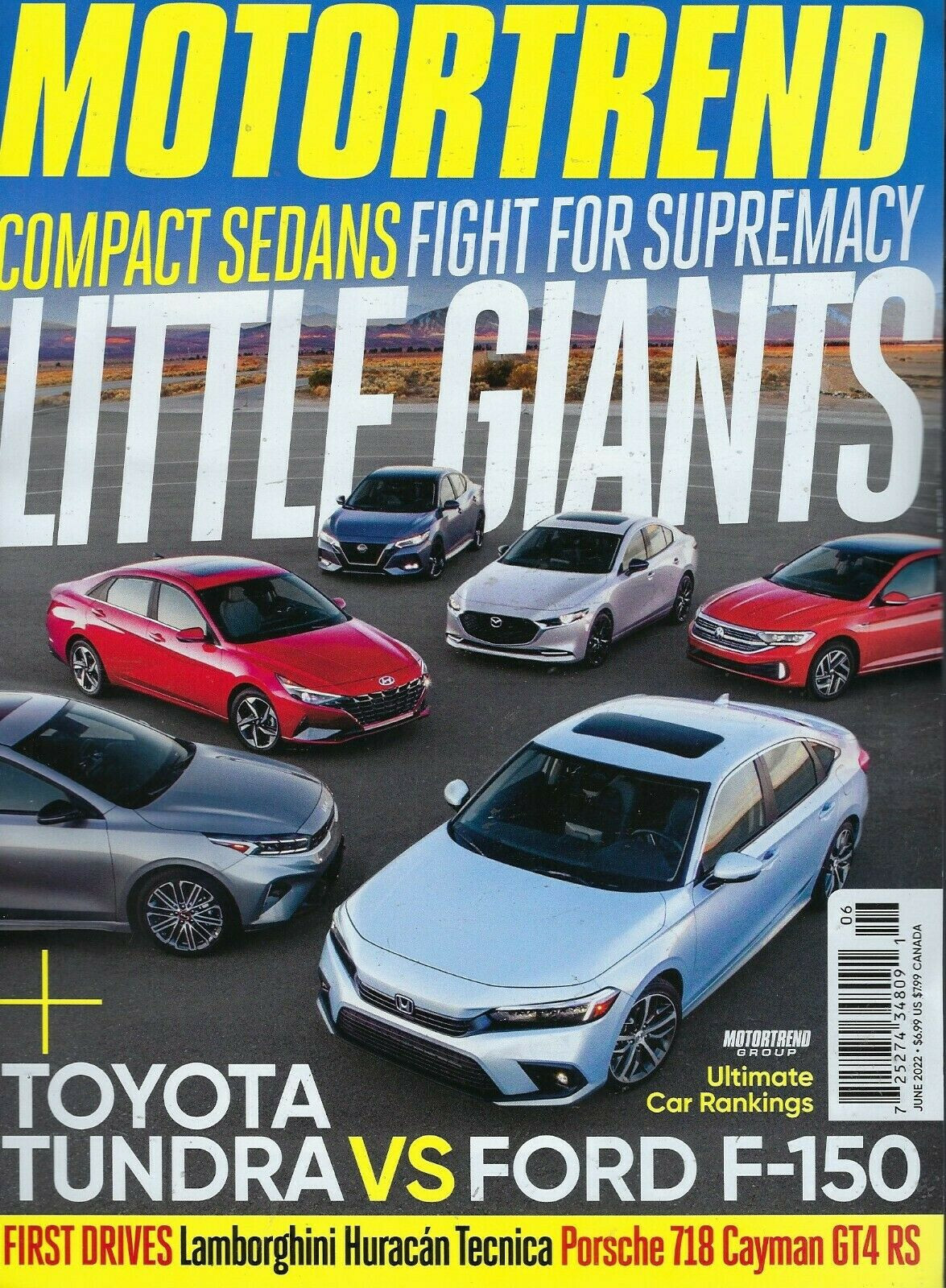 MOTOR TREND LITTLE GIANTS ISSUE’22 Compact Sedan Car Auto Consumer Reports NEW