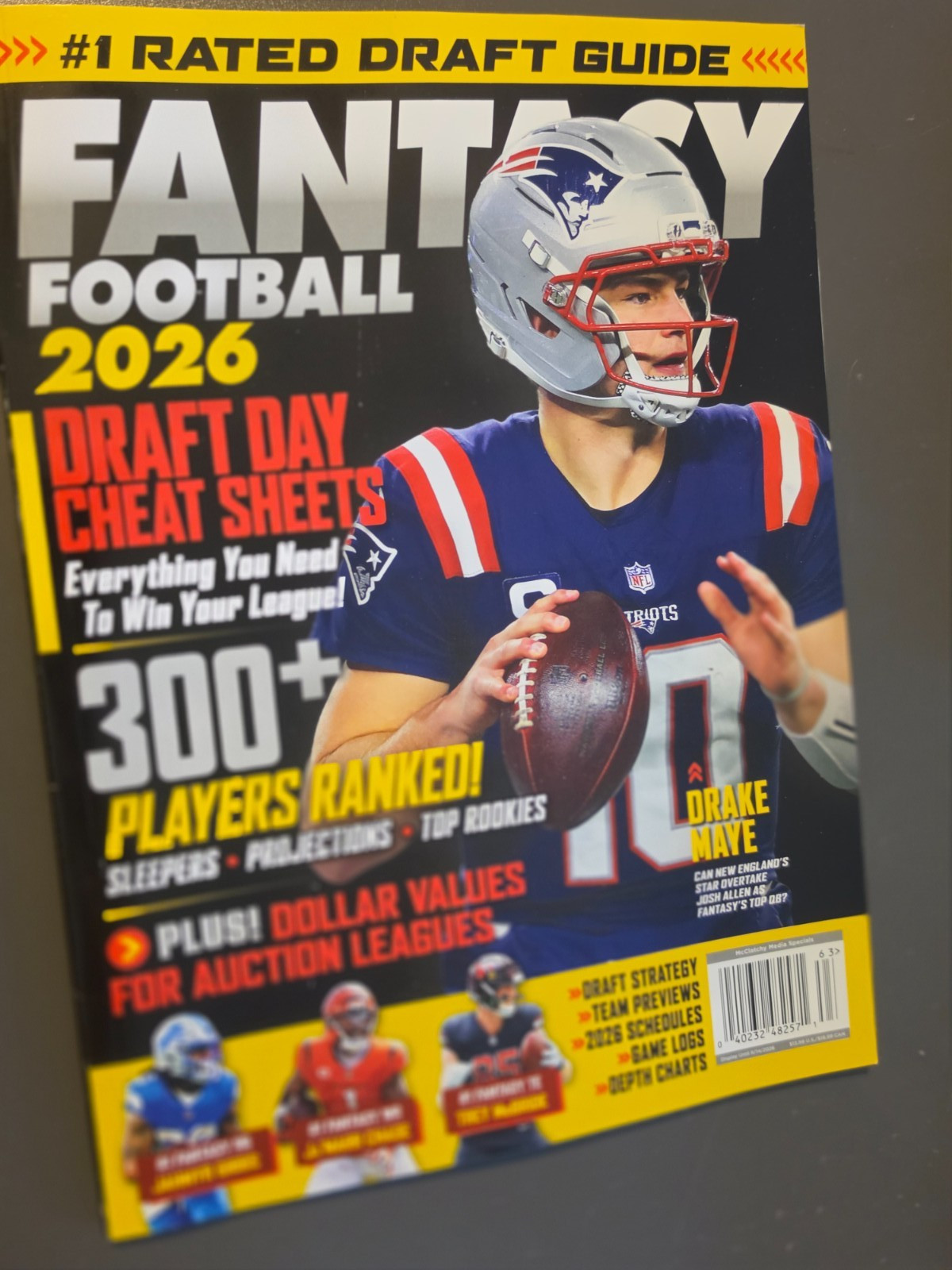 Fantasy Football 2026 – Draft Day Cheat Sheets – 300+ Player Ranks – Projections
