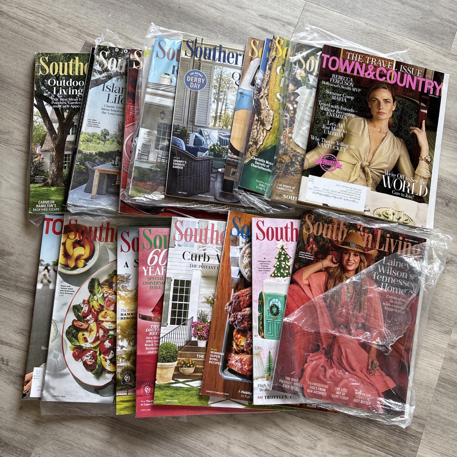 Southern Living Magazine Lot of 21+2 Town & Country 2024-2026 Dolly Parton Celeb